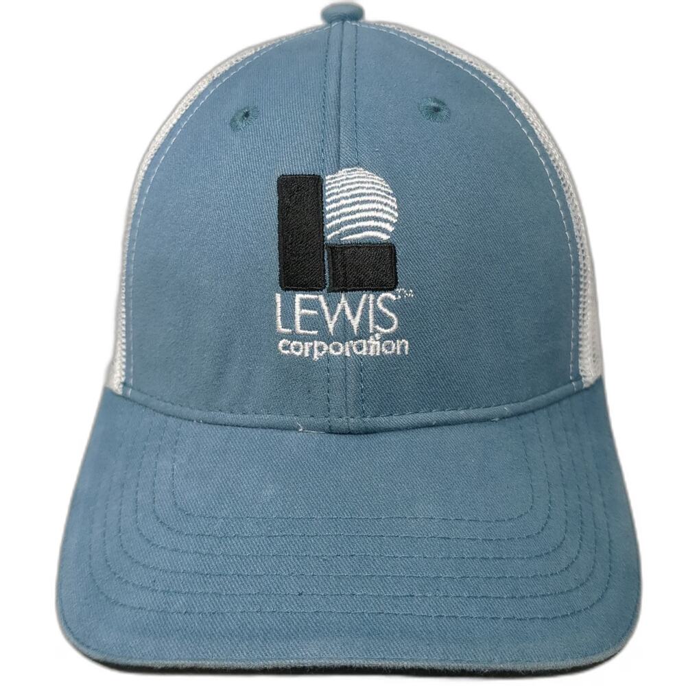 Triple Crown Lewis Corporation Blue One Size Baseball Cap Hat Mesh Flag Patch